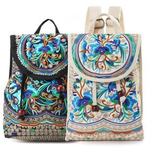 Vintage Embroidered Backpack Purse for Women Travel Handbag Shoulder Bag😎